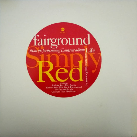 Simply Red : Fairground (12", Promo)