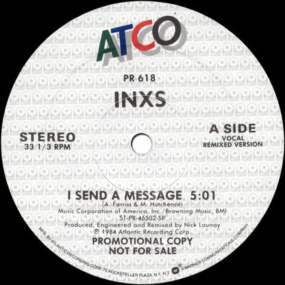 INXS : I Send A Message (12", Promo)