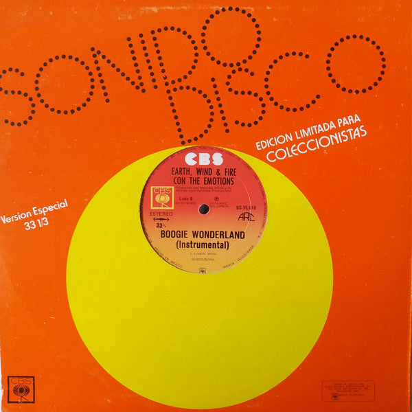 Earth Wind & Fire* With The Emotions : Boogie Wonderland (12", Single, Ltd, Cle)