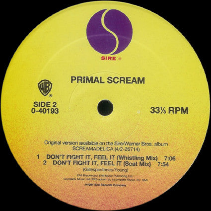 Primal Scream : Movin' On Up  (12", Maxi)