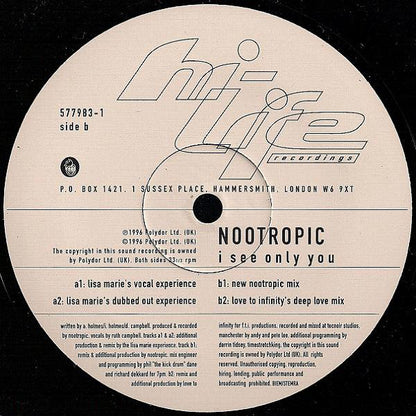 Nootropic : I See Only You (12")