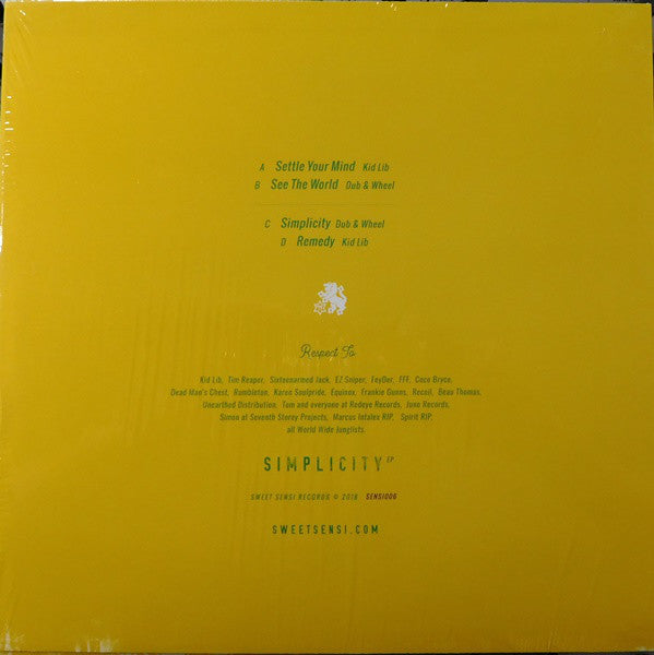 Kid Lib x Dub & Wheel : Simplicity EP  (2x10", EP)