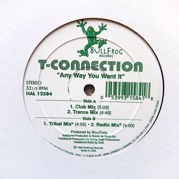 T-Connection : Any Way You Want It (12")