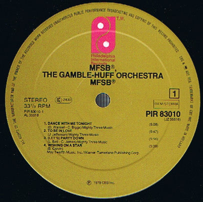 MFSB : MFSB, The Gamble - Huff Orchestra (LP, Album)