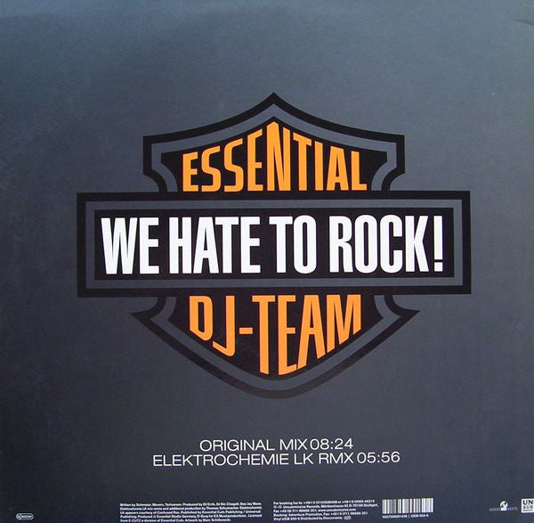 Essential DJ-Team : We Hate To Rock! (12")