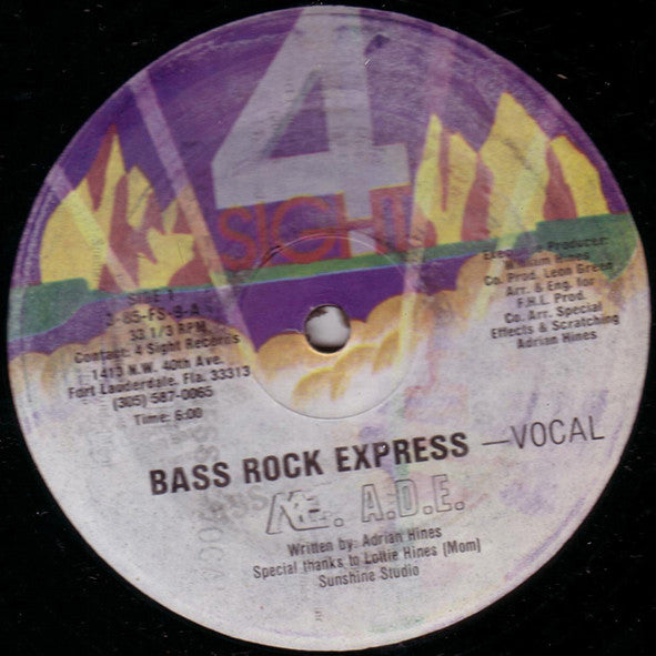 MC ADE : Bass Rock Express (12", RP)