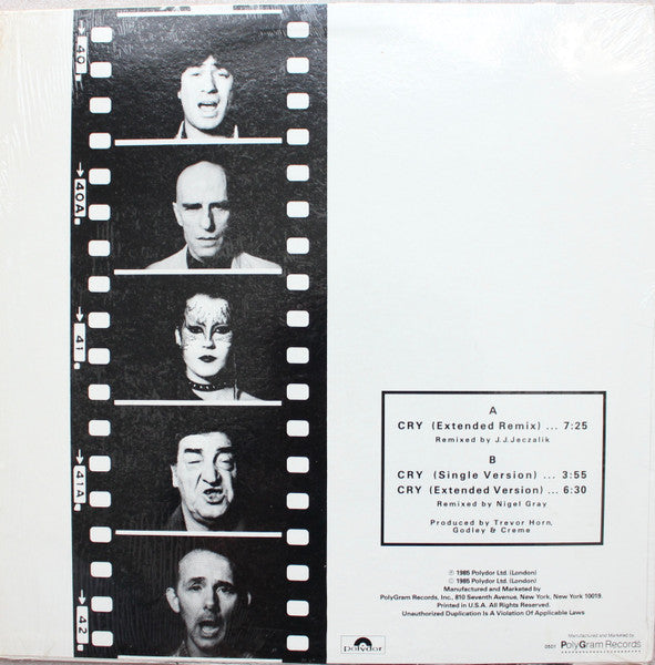Godley & Creme : Cry (Extended Remix) (12", Single, 72)