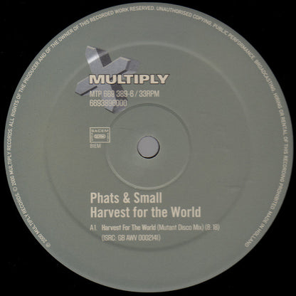 Phats & Small : Harvest For The World / Brighton Beach (12")