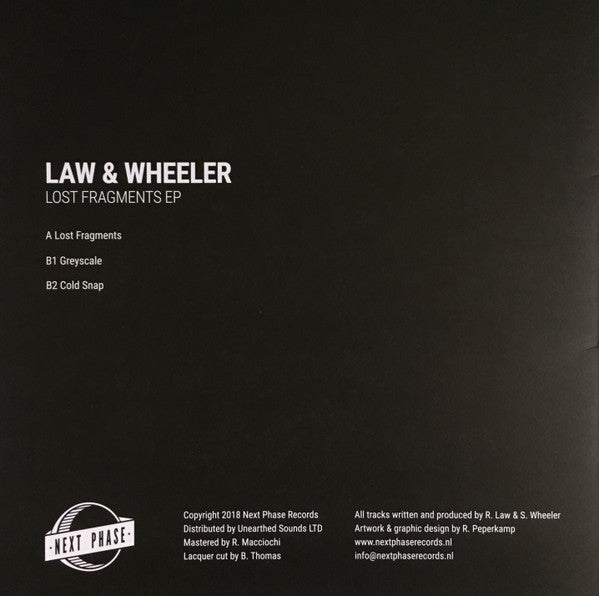 Law* & Wheeler (8) : Lost Fragments EP (12", EP, Ltd)