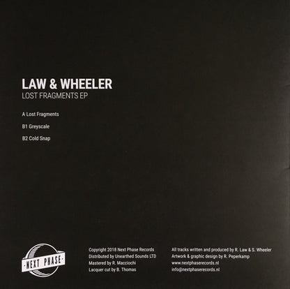 Law* & Wheeler (8) : Lost Fragments EP (12", EP, Ltd)