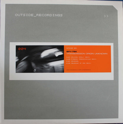 Spy-Tek : Transmission Origin Unknown (12")