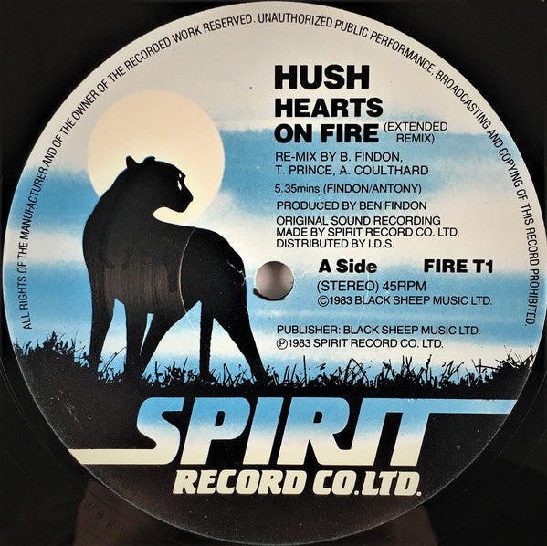 Hush (10) : Hearts On Fire (12")