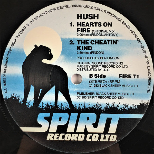Hush (10) : Hearts On Fire (12")