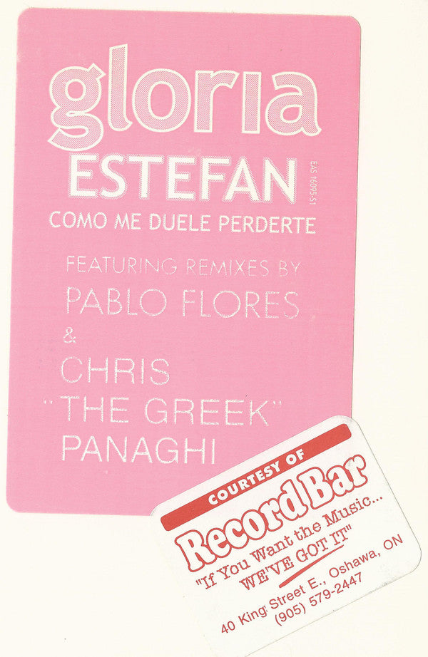 Gloria Estefan : Como Me Duele Perderte (12", Single, Promo)