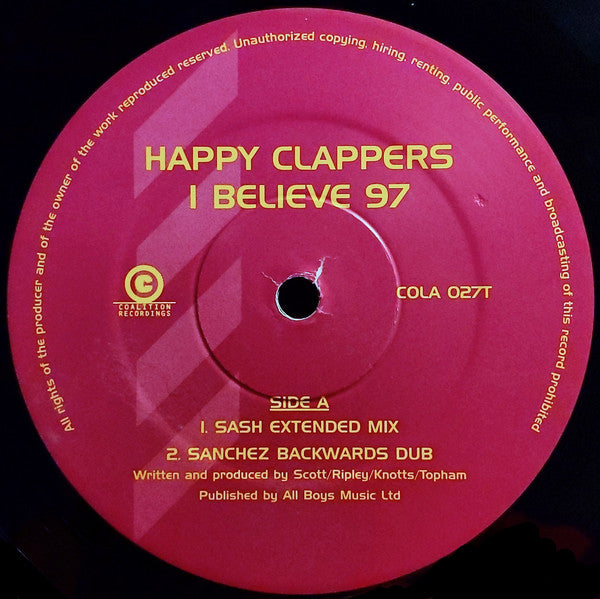 Happy Clappers : I Believe 97 (12")