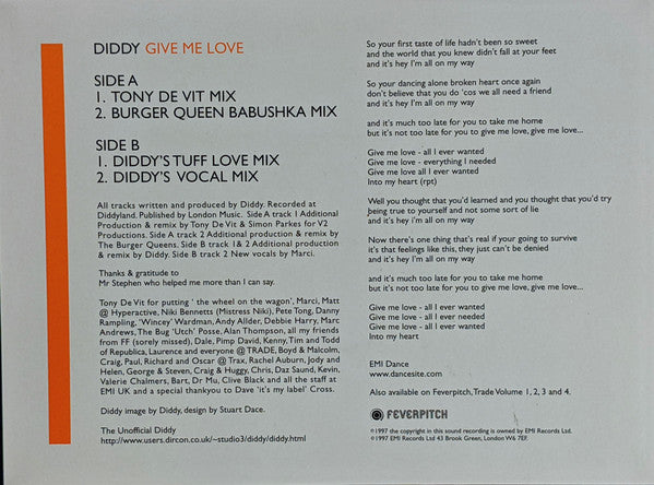 Diddy : Give Me Love (12")