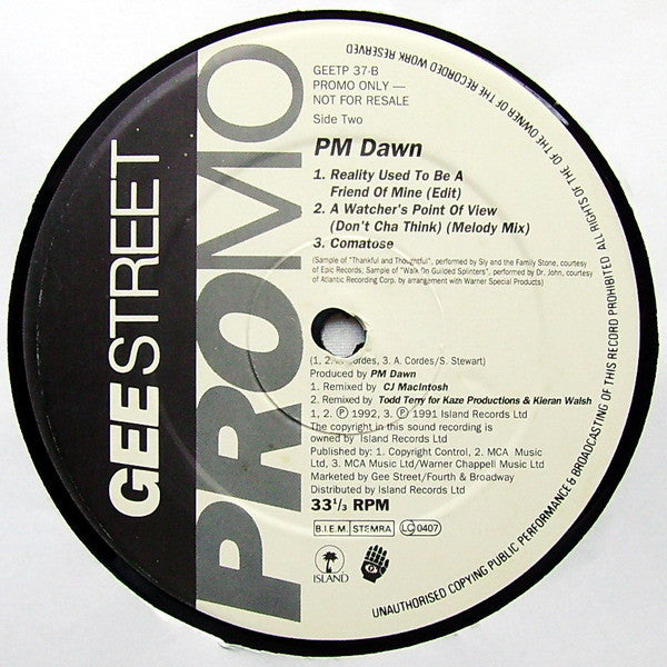 PM Dawn* : Reality Used To Be A Friend Of Mine (12", Promo)