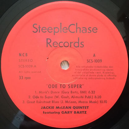 Jackie McLean Featuring Gary Bartz : Ode To Super (LP, Album)