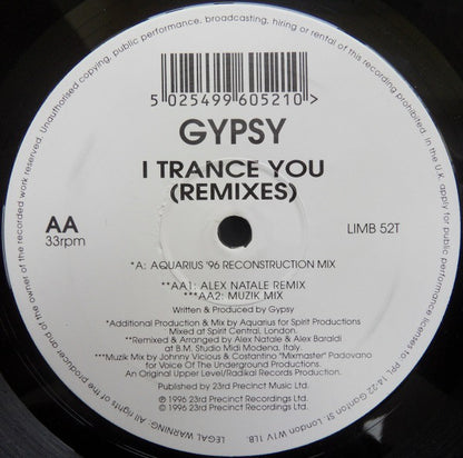Gypsy (4) : I Trance You (Remixes) (12")