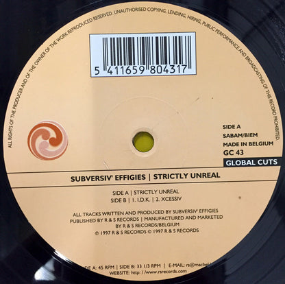 Subversiv' Effigies : Strictly Unreal (12")