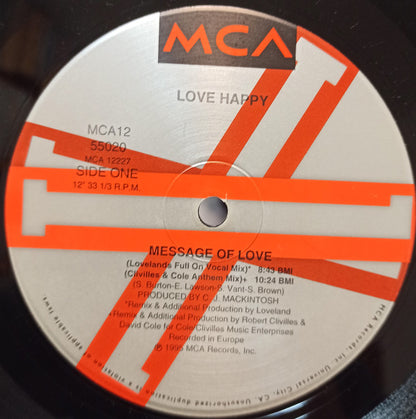 Love Happy : Message Of Love (12", Single)
