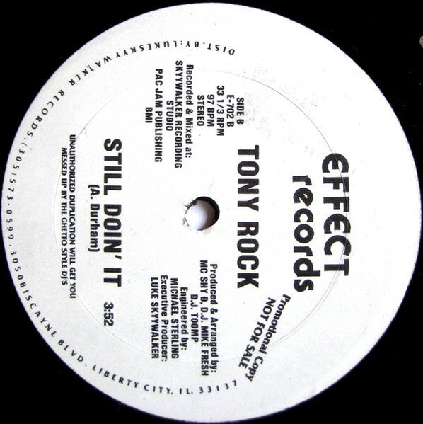 Tony Rock : She Put Me In A Trance / Still Doin' It (12", MP, M/Print, Promo)