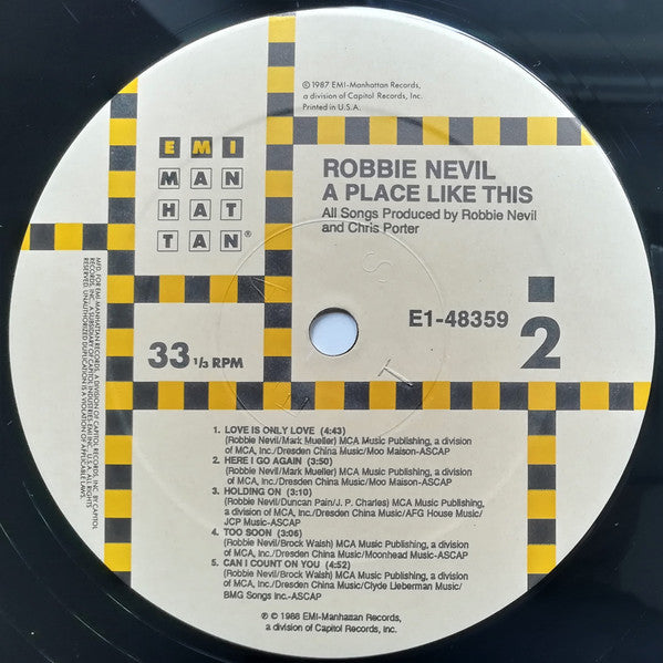 Robbie Nevil : A Place Like This (LP, Album)