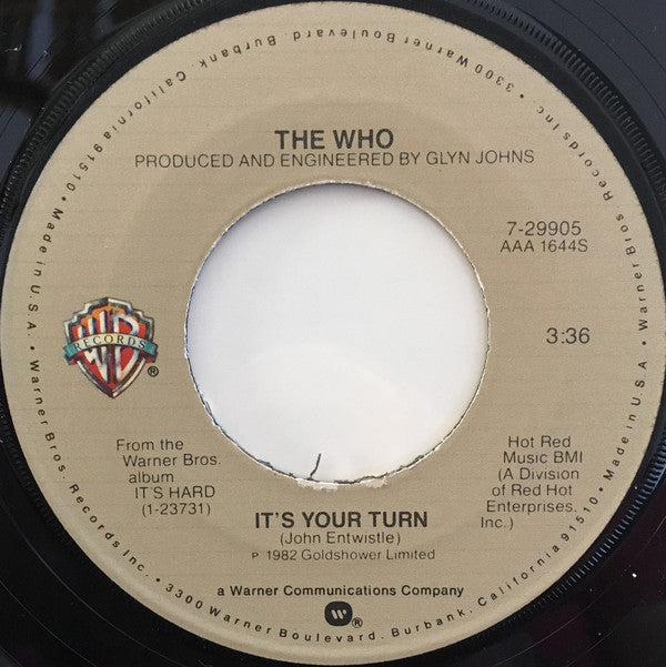 The Who : Athena (7", Single, Jac)