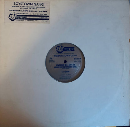 Boys Town Gang : Remember Me / Ain't No Mountain High Enough Suite // Cruisin' The Streets (12", Promo, Blu)
