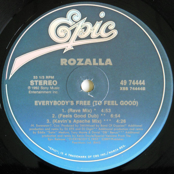 Rozalla : Everybody's Free (To Feel Good) (12")