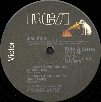 J.M. Silk : I Can't Turn Around (12")