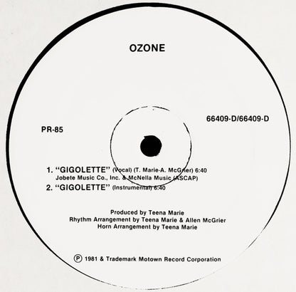 Billy Preston & Syreeta / Ozone (5) : Just For You (Put The Boogie In Your Body) / Gigolette (12")