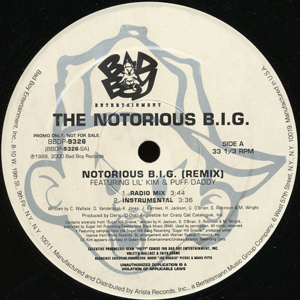 The Notorious B.I.G.* : Notorious B.I.G. (Remix) (12", Promo)