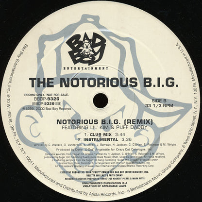 The Notorious B.I.G.* : Notorious B.I.G. (Remix) (12", Promo)