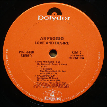 Arpeggio (2) : Love And Desire (LP, Album)