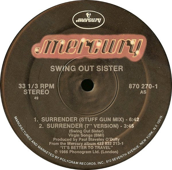 Swing Out Sister : Surrender (12")