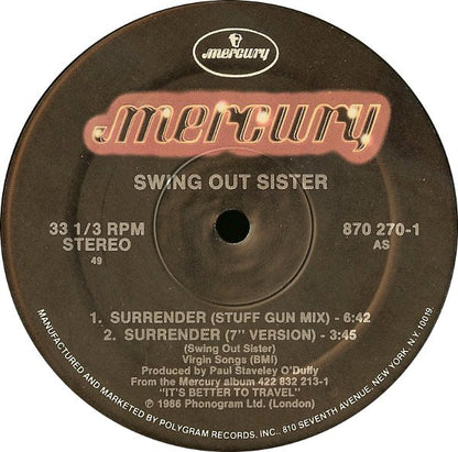 Swing Out Sister : Surrender (12")