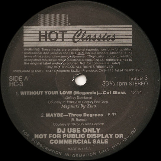 Various : Hot Classics, Issue 3 (12", EP, Comp, Promo)