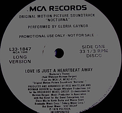 Gloria Gaynor : Love Is Just A Heartbeat Away (12", Promo)