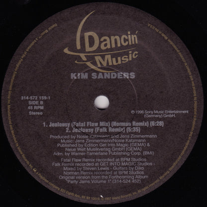 Kim Sanders : Jealousy (12")