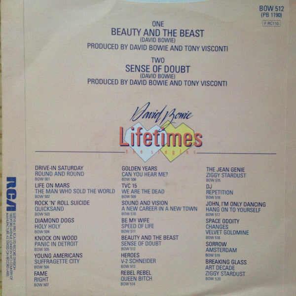 David Bowie : Beauty And The Beast (7", Single, RE)