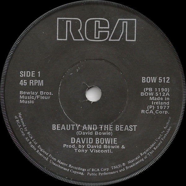 David Bowie : Beauty And The Beast (7", Single, RE)
