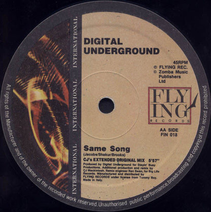 Digital Underground : Same Song (12")