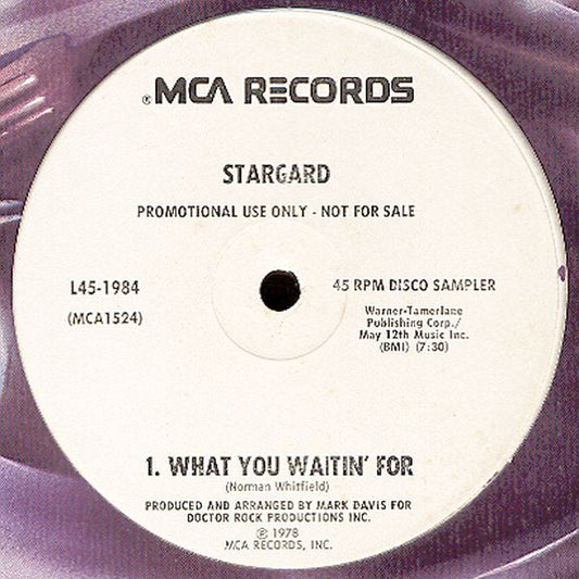 Stargard : What You Waitin' For (12", Promo, Smplr)