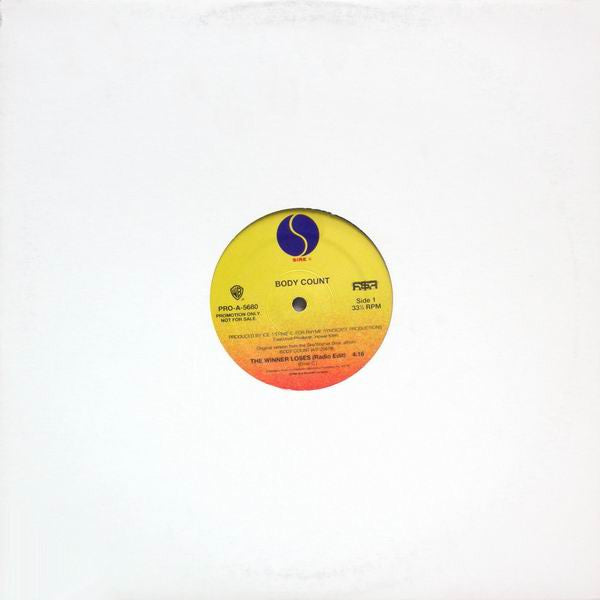 Body Count (2) / Ice-T : The Winner Loses / Fly By (12", Promo)
