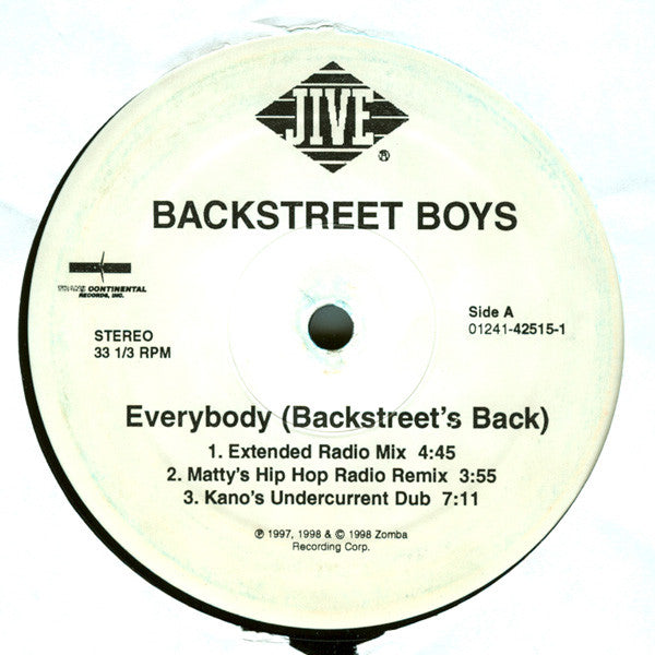Backstreet Boys : Everybody (Backstreet's Back) (12")