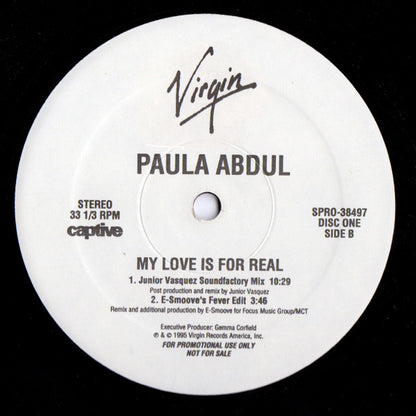 Paula Abdul : My Love Is For Real (2x12", Promo)