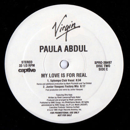 Paula Abdul : My Love Is For Real (2x12", Promo)