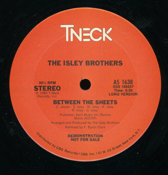 The Isley Brothers : Between The Sheets (12", Promo)