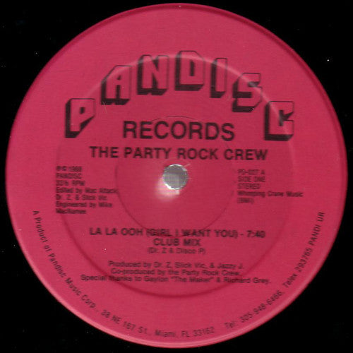 Party Rock Crew : La La Ooh (Girl I Want You) (12", Red)
